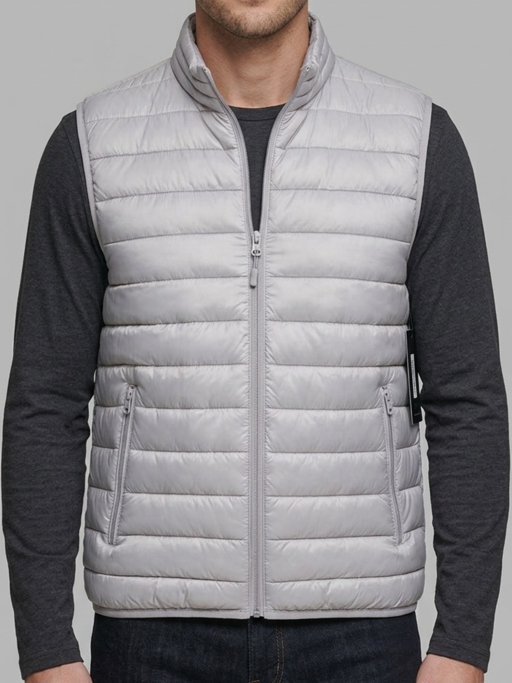 Marc New York Men's Gray Quilted Vest